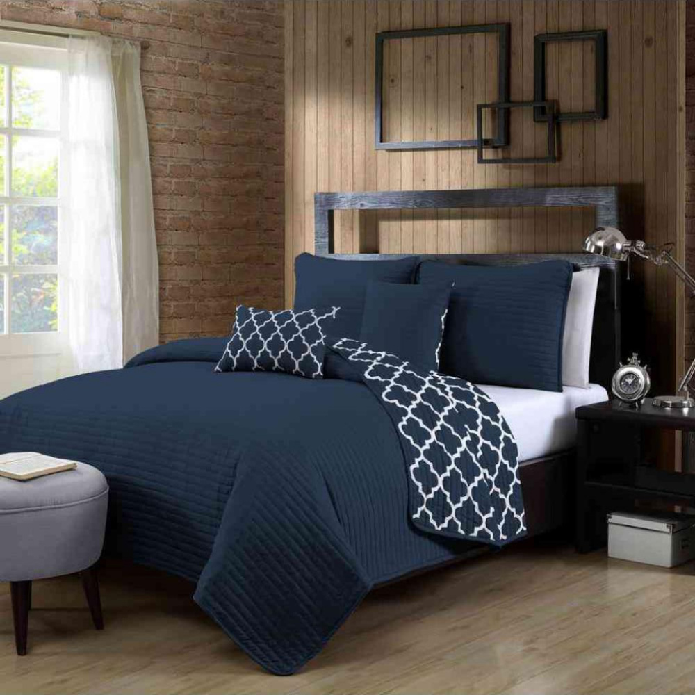 NEW Avondale Manor 5-piece Navy Quilt Set